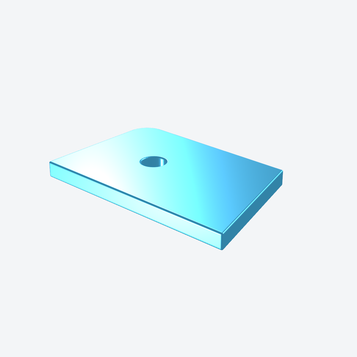 FlywheelCAD 3D view of the constraint-driven mounting bracket.